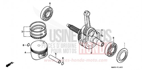 PISTON/VILEBREQUIN FX650Y de 2000